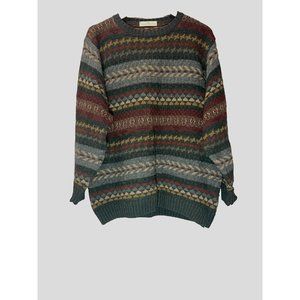 Mark & Spencer Sweater Men EU 3  Crew Neck Printed Long Sleeve 18% Wool